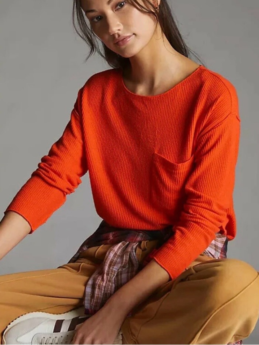 Anthropologie Daily Practice Pocket Waffle Blouse Top Medium NWT